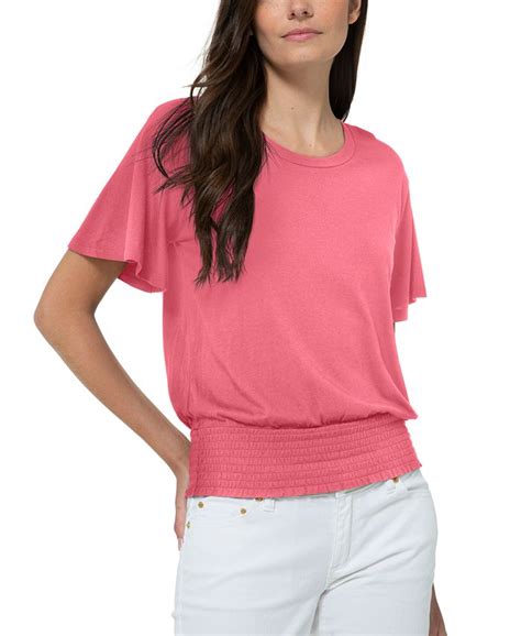 michael kors boys tees|Michael Kors smocked waist top.